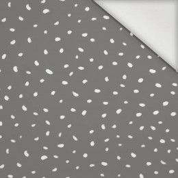 WHITE TRACES / dark grey (MAGICAL CHRISTMAS FOREST) - Nylon fabric PUMI