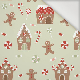 GINGERBREAD HOUSE (CHRISTMAS GINGERBREAD) / pistachio - Nylon fabric PUMI