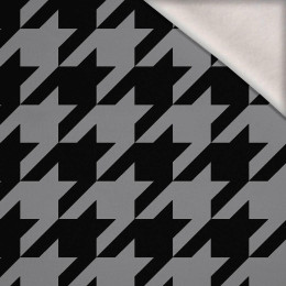 BLACK HOUNDSTOOTH (big) / grey - brushed knitwear with elastane ITY