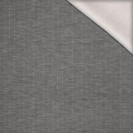 HERRINGBONE / NIGHT CALL / grey - brushed knitwear with elastane ITY