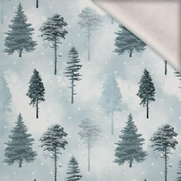 SNOWY TREES (WINTER IN THE MOUNTAINS) - brushed knitwear with elastane ITY