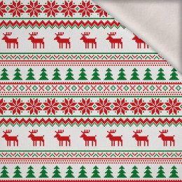 REINDEERS PAT. 2 / red-green - brushed knitwear with elastane ITY