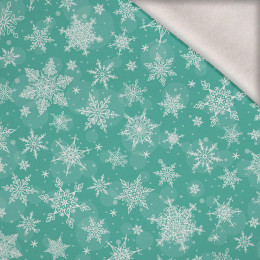 SNOWFLAKES PAT. 2 / mint  - brushed knitwear with elastane ITY
