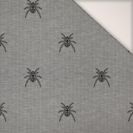 SPIDER / NIGHT CALL / grey - PERKAL Cotton fabric