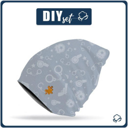 "Beanie" cap - POLICE (background) / dark grey / Choice of sizes