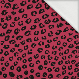 SPOTS PAT. 2 / viva magenta - looped knit fabric with elastane ITY