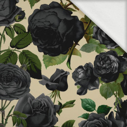 BLACK ROSES - looped knit fabric with elastane ITY