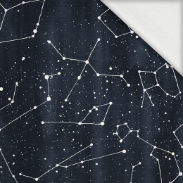 CONSTELLATIONS pat. 2 (GALACTIC ANIMALS) / navy - looped knit fabric with elastane ITY