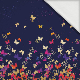 BUTTERFLIES / colorful - panel (120cm x 155cm) looped knit fabric with elastane ITY