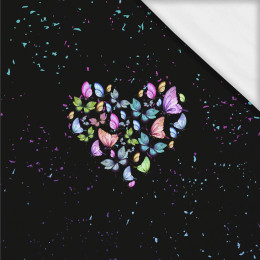HEART / butterflies -  PANEL (60cm x 50cm) SINGLE JERSEY ITY