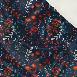50cm FOLK FLORAL pat. 1 / red (FOLK FOREST) - Satin