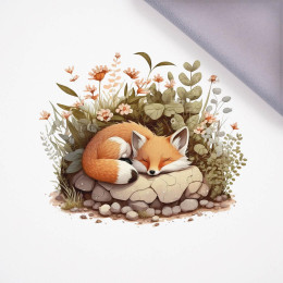 SLEEPING FOX - panel (75cm x 80cm)  softshell 