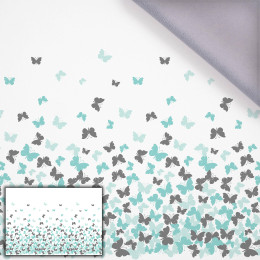 BUTTERFLIES AQUA - panel Single jersey with elastane 