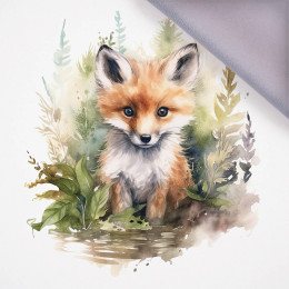 WATERCOLOR FOX - panel (75cm x 80cm)  softshell 