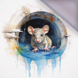 WATERCOLOR RAT - panel (75cm x 80cm)  softshell 