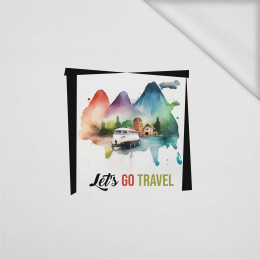 LET'S GO TRAVEL - panel (60cm x 50cm) looped knit