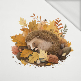 SLEEPING HEDGEHOG - panel (75cm x 80cm) looped knit