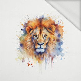 WATERCOLOR LION - panel (75cm x 80cm) looped knit