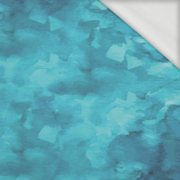 CAMOUFLAGE pat. 2 / sea blue - looped knit fabric