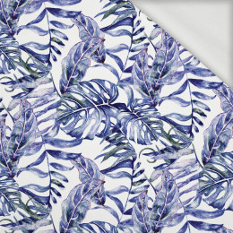 MINI LEAVES PAT. 3 (TROPICAL NATURE) (Very Peri) - looped knit fabric