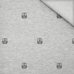 CAMERAS (MINIMAL) / M-01 melange light grey - looped knit PE240