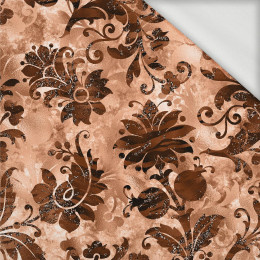 FLORAL  pat. 9 / peach fuzz - looped knit fabric