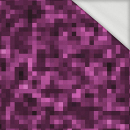 PIXELS pat. 2 / purple  - looped knit fabric