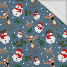 SNOWMEN AND REINDEERS / jeans (WINTER SQUAD) - looped knit fabric