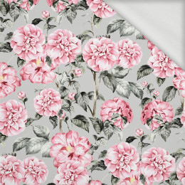 PINK PEONIES pat. 4 - looped knit fabric