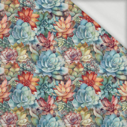 SUCCULENT PLANTS PAT. 7 - looped knit fabric