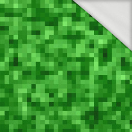 PIXELS pat. 2 / green - looped knit fabric