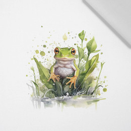 WATERCOLOR FROG - panel (60cm x 50cm) Cotton woven fabric