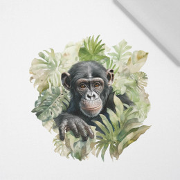 WATERCOLOR MONKEY - panel (60cm x 50cm) Cotton woven fabric