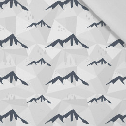 MOUNTAINS (adventure) / grey - Cotton woven fabric