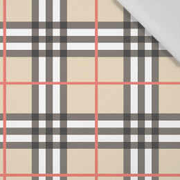 CHECK PAT. 13 / beige - Cotton woven fabric