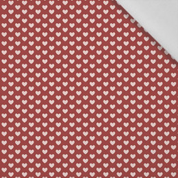 HEARTS / red (VALENTINE'S HEARTS) - Cotton woven fabric