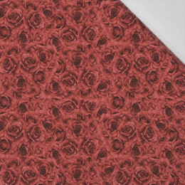 50CM ROSES pat. 5 (CHECK AND ROSES) - Cotton woven fabric