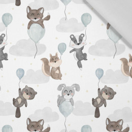 ANIMALS IN CLOUDS pat. 2 - Cotton woven fabric