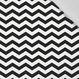 ZIGZAGS / black - Cotton woven fabric