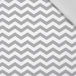 ZIGZAGS / grey - Cotton woven fabric