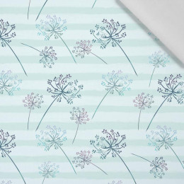 DANDELIONS / STRIPES (DRAGONFLIES AND DANDELIONS) - Cotton woven fabric