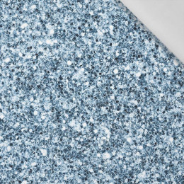 SEA BLUE GLITTER (DRAGONFLIES AND DANDELIONS) - Cotton woven fabric