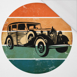 VINTAGE CAR PAT. 1 - panel (75cm x 80cm) SINGLE JERSEY PANEL