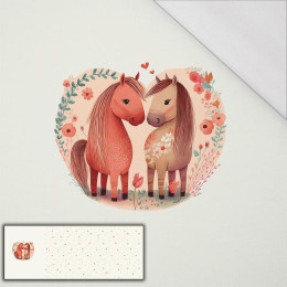 HORSES IN LOVE - SINGLE JERSEY PANORAMIC PANEL (60cm x 155cm)