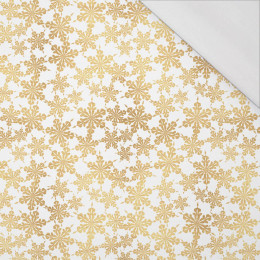 GOLDEN PAPER SNOWFLAKES (WHITE CHRISTMAS) - organic single jersey with elastane 