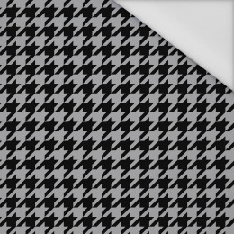 BLACK HOUNDSTOOTH / grey - Waterproof woven fabric