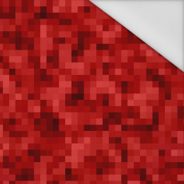 PIXELS pat. 2 / red - Waterproof woven fabric