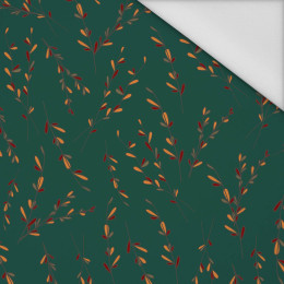 AUTUMN TWIGS / bottle green (RED PANDA’S AUTUMN) - Waterproof woven fabric