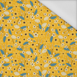 SMALL FLOWERS pat. 2 / mustard - Waterproof woven fabric