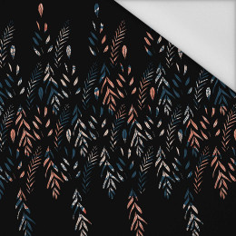 LEAVES PAT. 3 / BLACK - Waterproof woven fabric